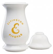 Elvington Brewery BAROCCO CERAMIC BODY & COVER IN WHITE (Large Elvington Font)